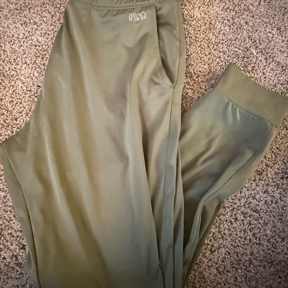 PINK Victoria's Secret Olive Joggers
